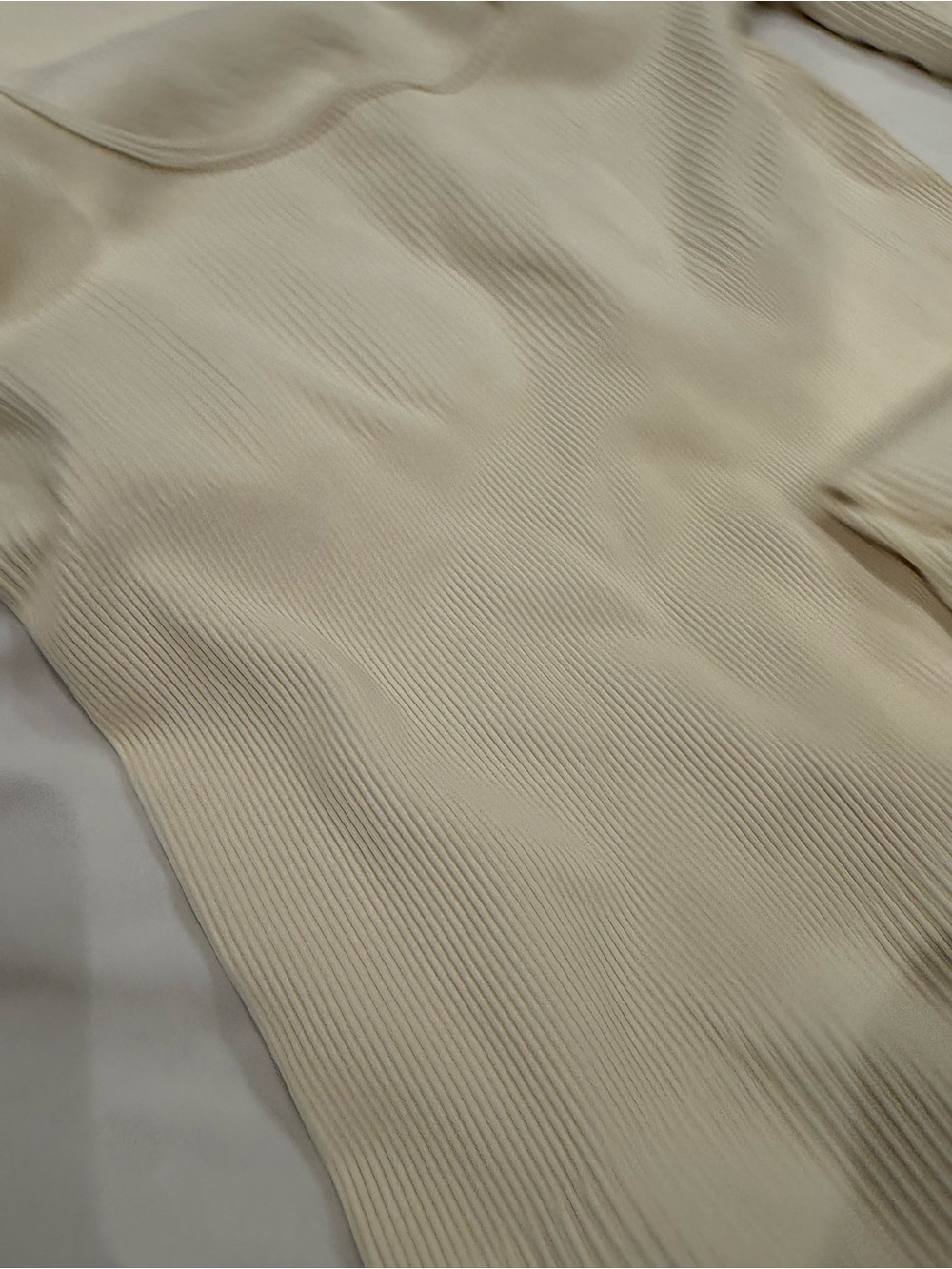 Women’s Ribbed Bodysuit - Cream, Size M
